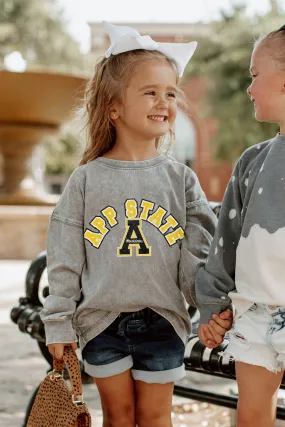 APPALACHIAN STATE MOUNTAINEERS KIDS FADED WASH PULLOVER