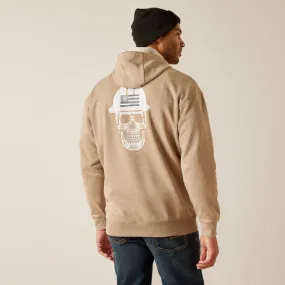 Ariat Mens Rebar Roughneck Pullover Hoodie Oatmeal Heather