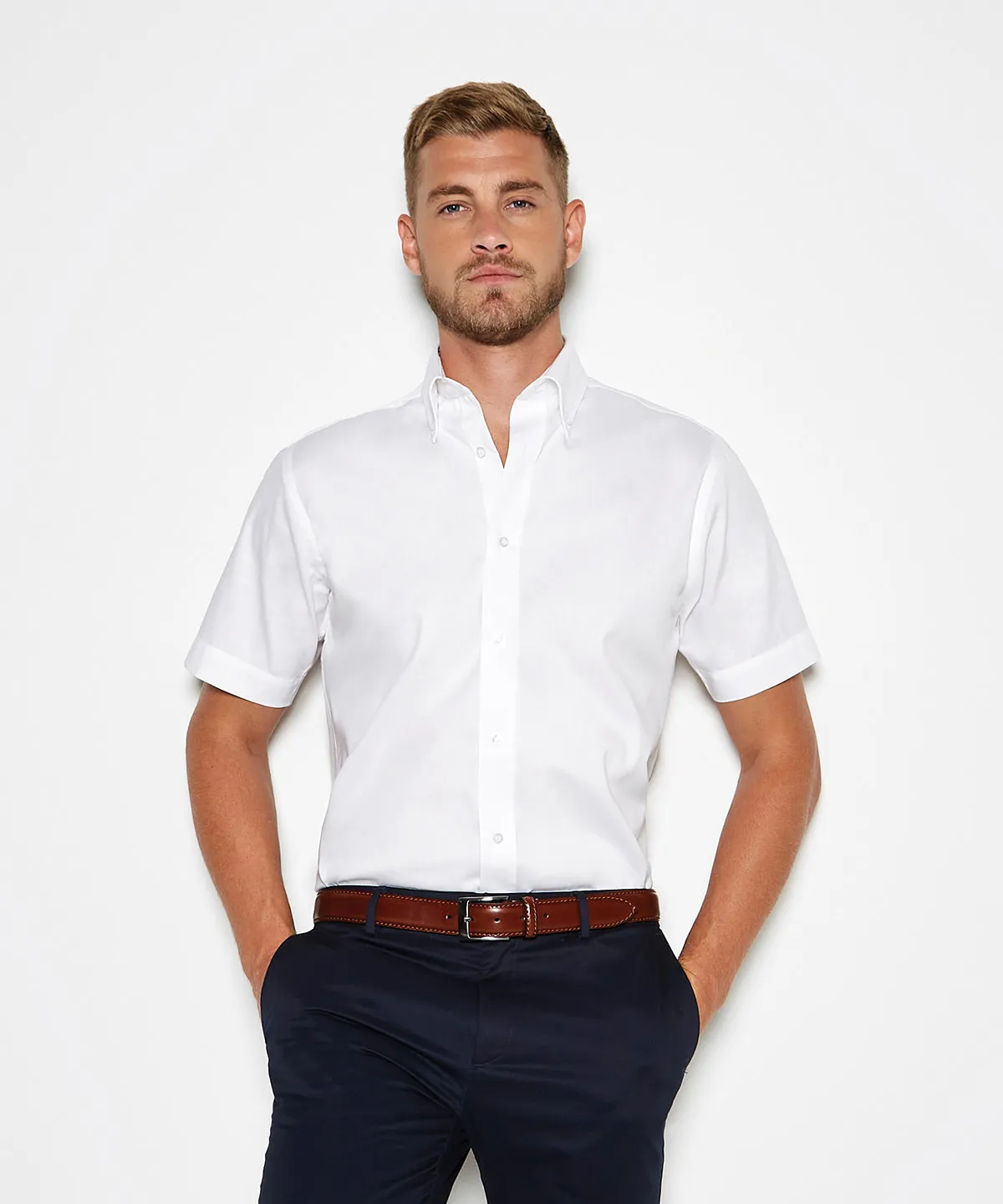Black - Premium Oxford shirt short-sleeved (tailored fit)