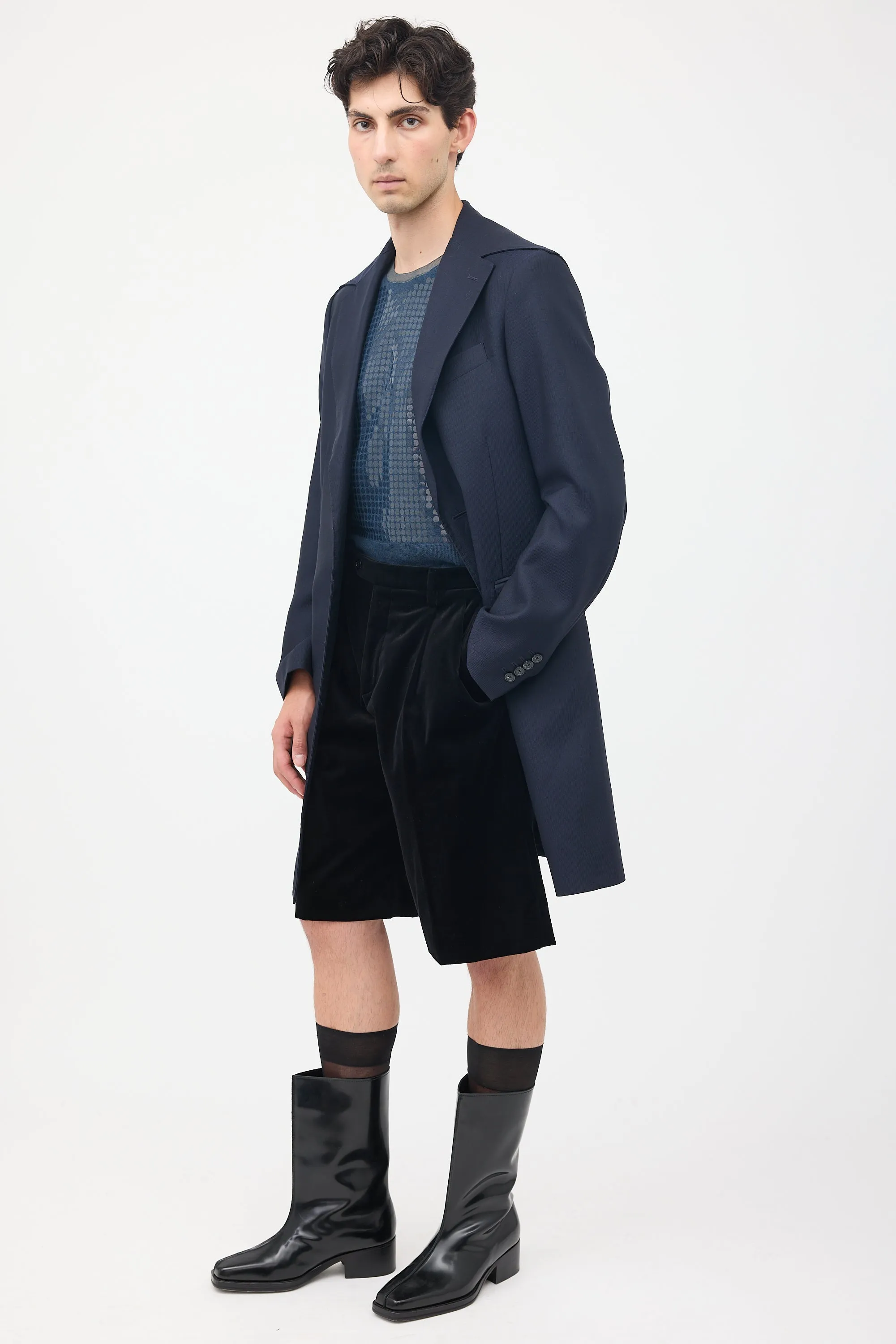Black Velvet Tailored Shorts