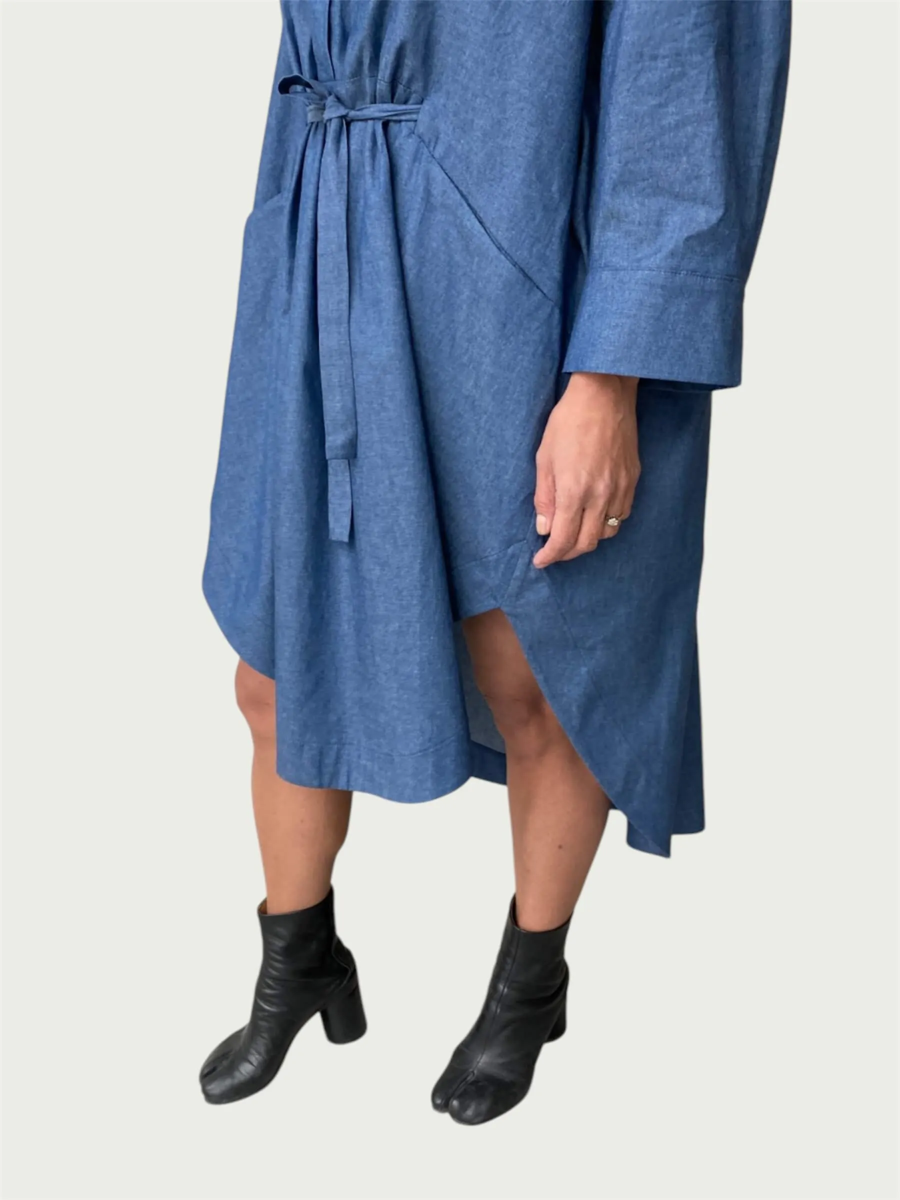 Denim Midi Shirt Dress