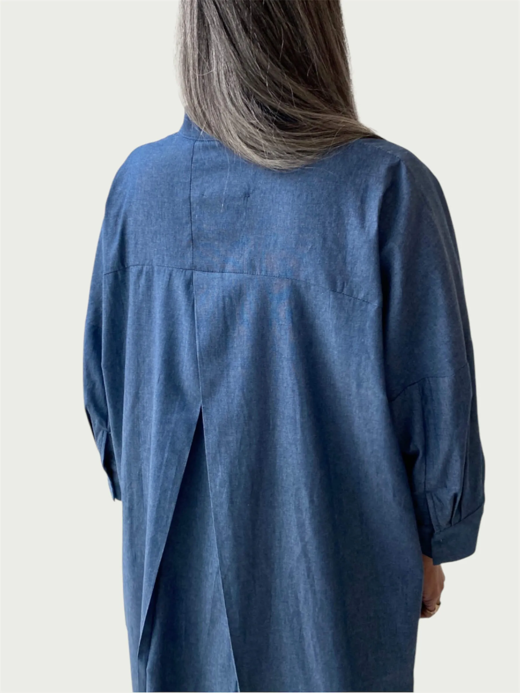 Denim Midi Shirt Dress