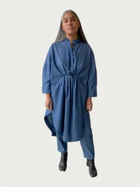 Denim Midi Shirt Dress