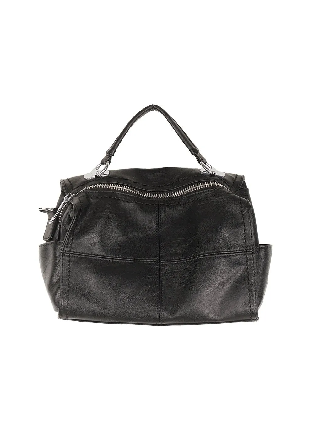 Faux-Leather Boston Bag IM524