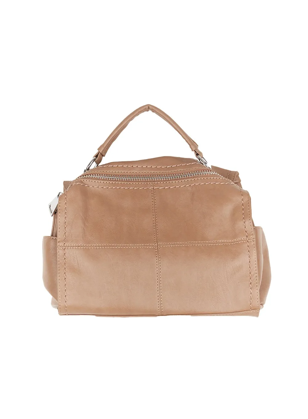 Faux-Leather Boston Bag IM524