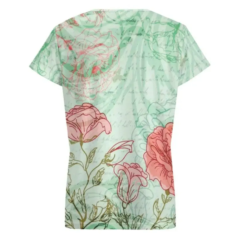 Feel Fabulous in Our Breezy Floral V Neck Tunic Tee