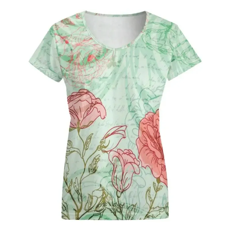 Feel Fabulous in Our Breezy Floral V Neck Tunic Tee