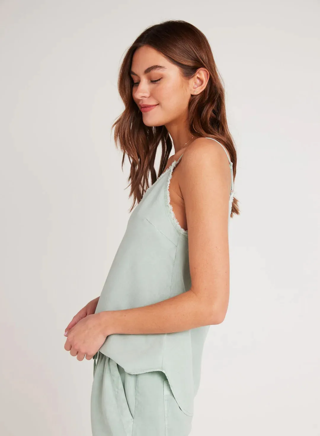 Frayed Edge Camisole Oasis Green