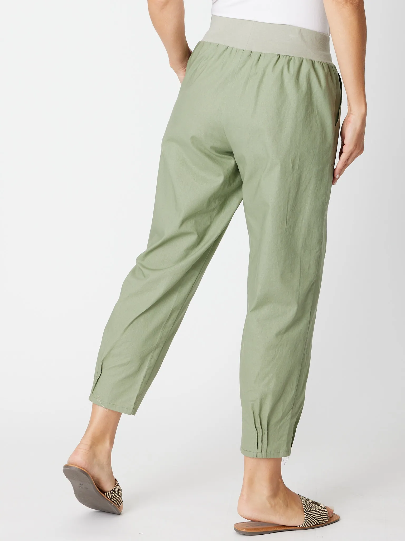 Linen Comfort Pant - Sage- 30646