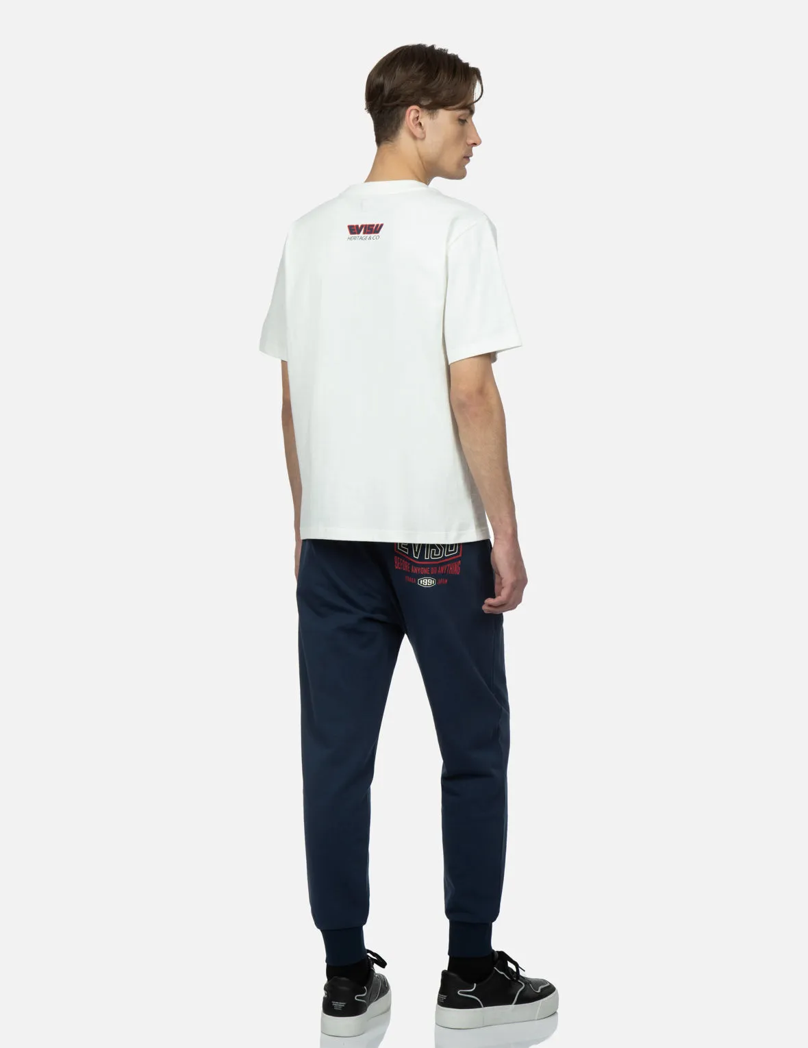 Logo and Slogan Print Sweatpants