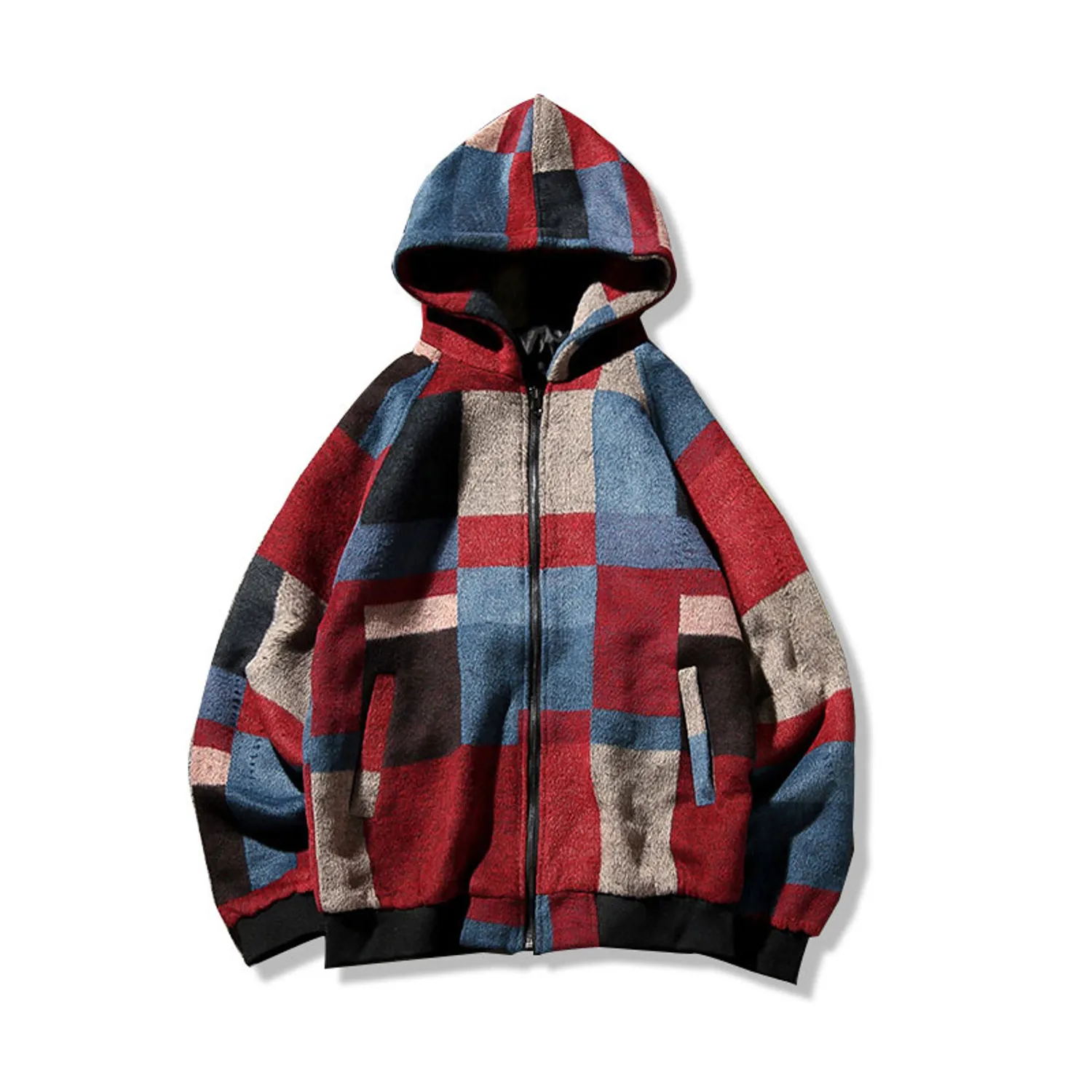 Men's Autumn Plaid Warm Woolen Jacket