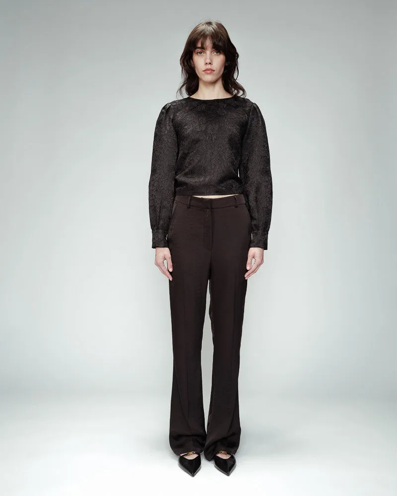 Olly Backless Puff Sleeve Blouse