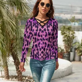 Rock Your Wild Side in a Purple Leopard Print Top