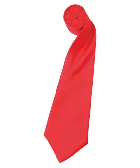 Strawberry Red - 'Colours' satin tie