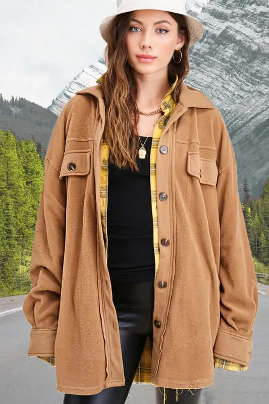 Sunset Oversized Fleece Jacket Shacket