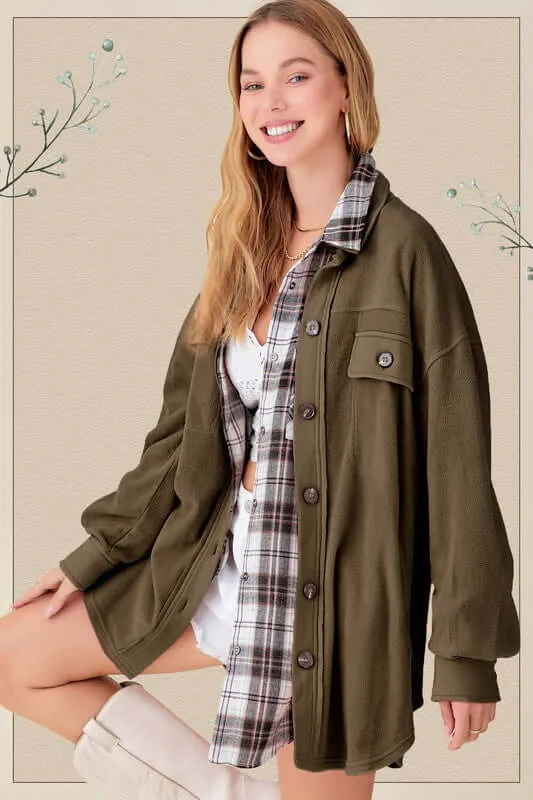 Sunset Oversized Fleece Jacket Shacket
