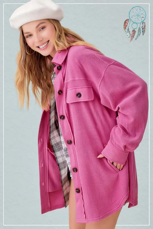 Sunset Oversized Fleece Jacket Shacket