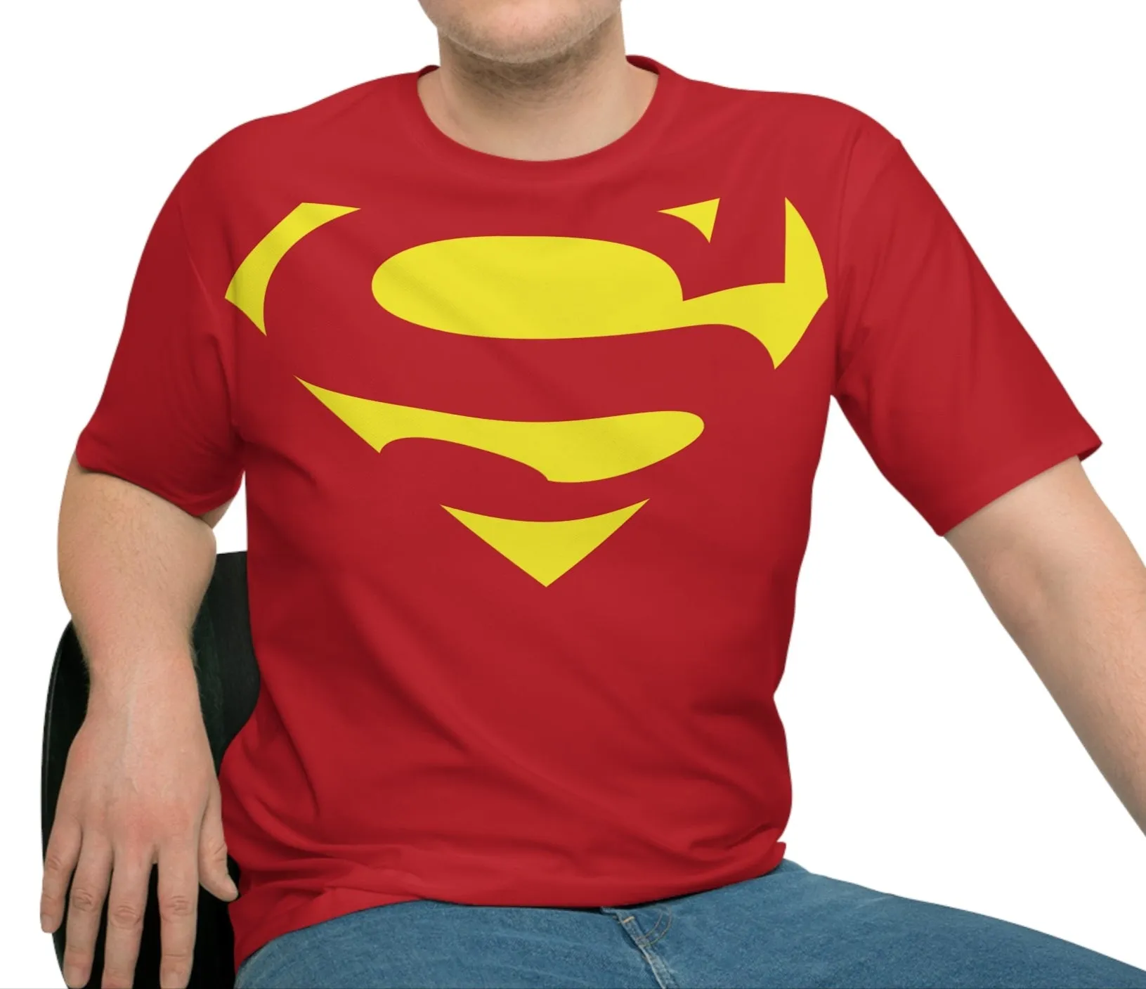 Superhelden-T-Shirt – T-Shirt mit kräftiger roter Grafik