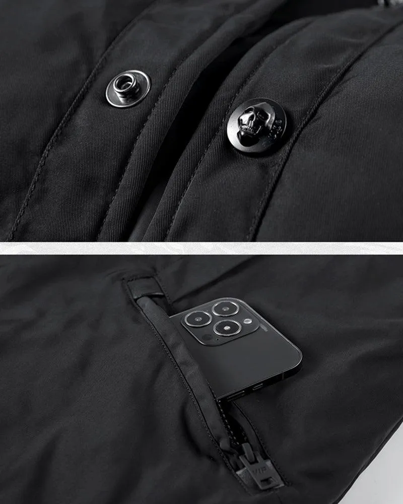 Techwear Winter Skull Bomber Jacket
