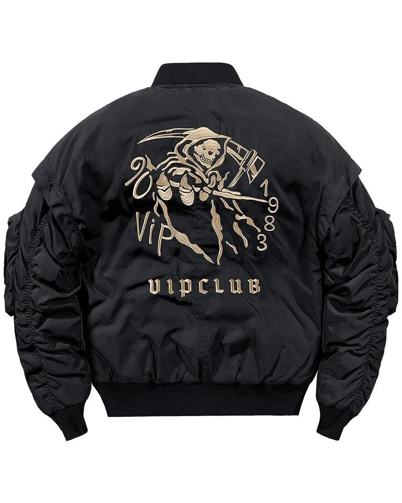 Techwear Winter Skull Bomber Jacket