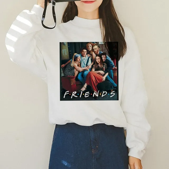 Van Gogh Funny Harajuku Vogue Hoodies Women Autumn Oil Print Warm Aesthetic Ullzang Sweatshirts 90s Van Gone Meme Hoody Female